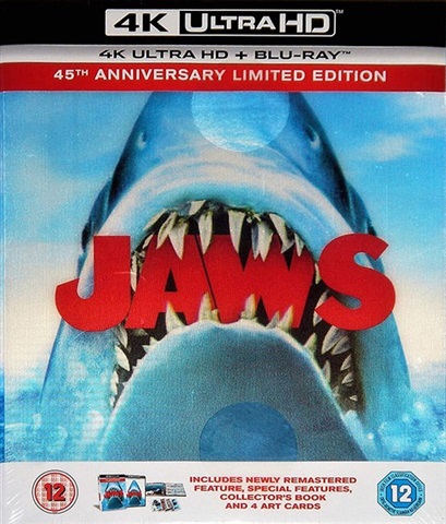 Jaws (12) 45th Anniversary Limited Ed. 4K UHD+BR w/4xArt Cards